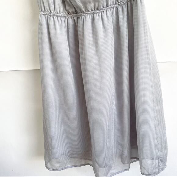 Love Notes Gray Racerback Ruffle Mini‎ Dress - Picture 3 of 4